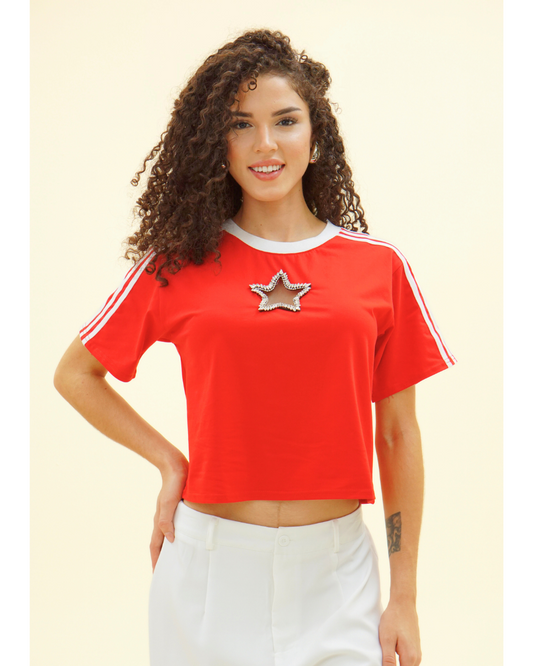 STAR RHINESTONES T-SHIRT