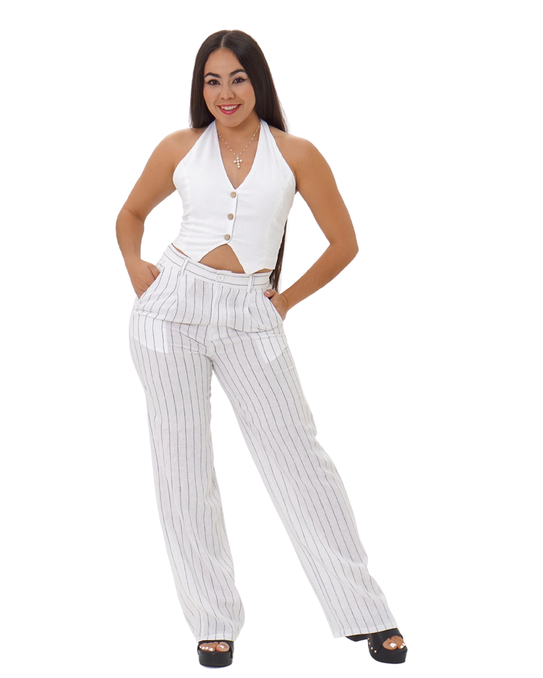 LINES TAILORED PANT WHITE
