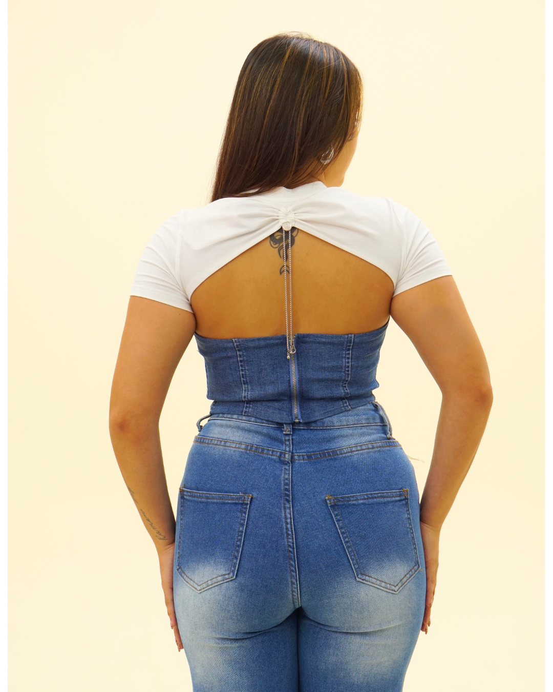 DENIM CORSET TOP