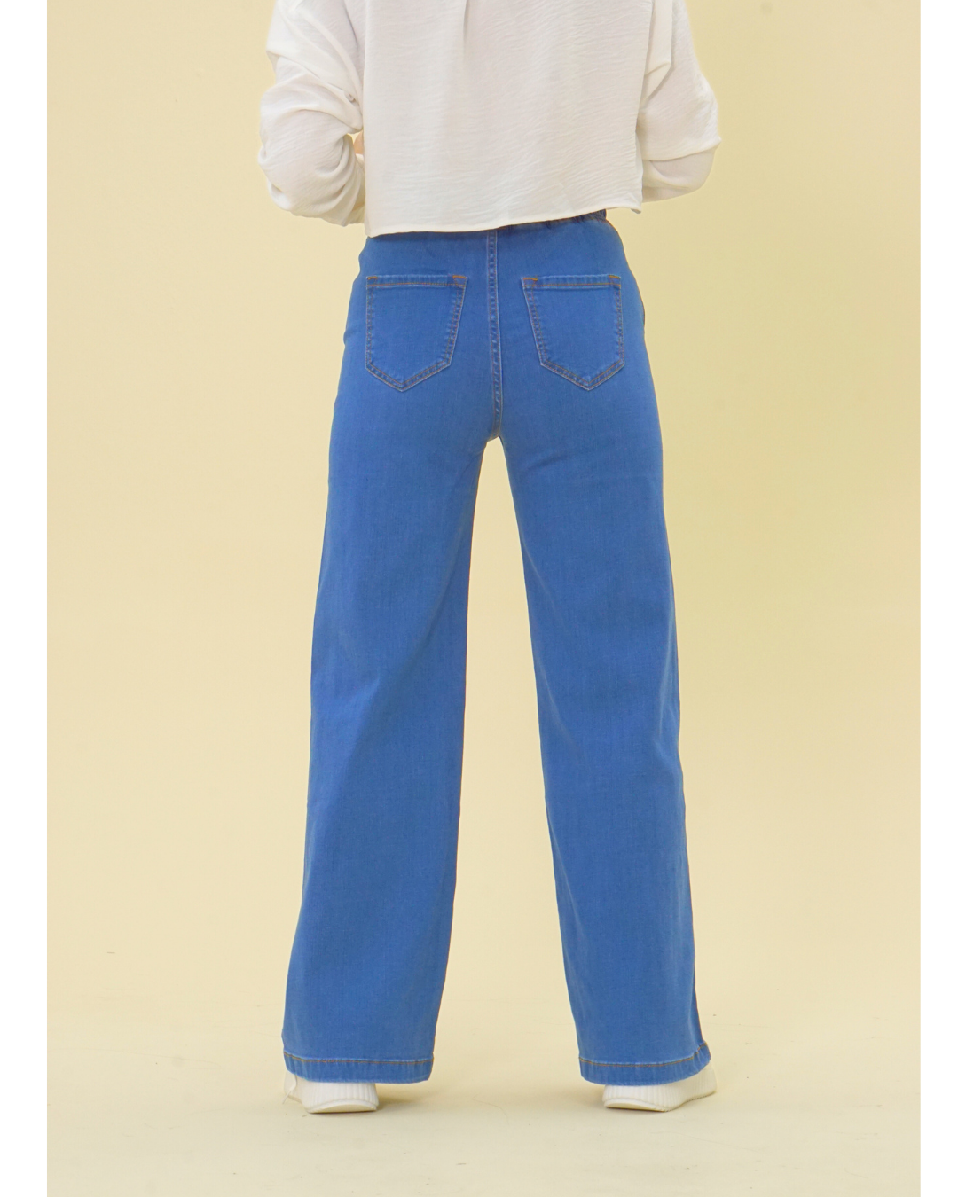 HR DRAWSTRING WIDE LEG JEAN