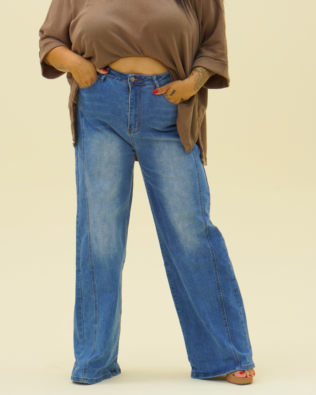 HIGH WAIST WIDE BAGGY JEAN