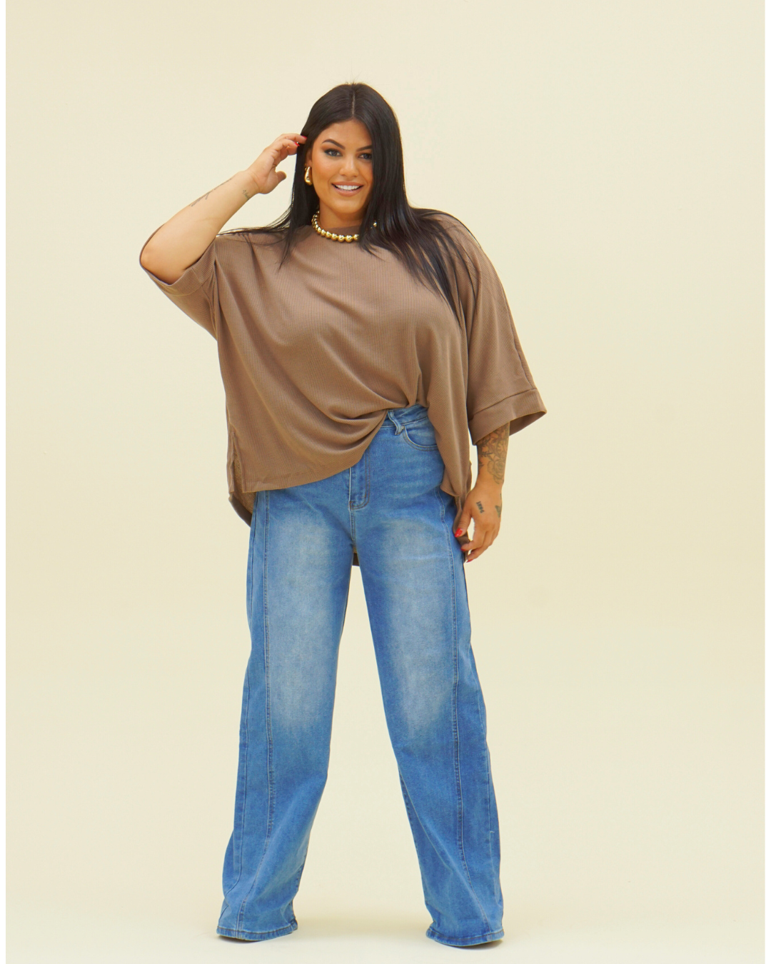 HIGH WAIST WIDE BAGGY JEAN