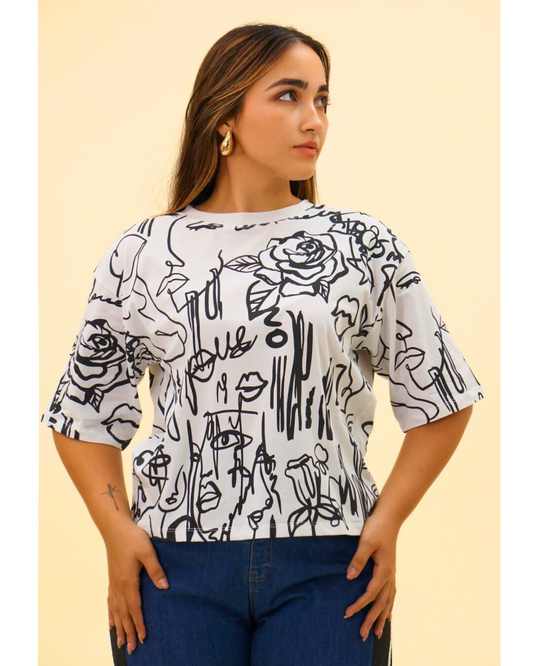 ABSTRACT BW SHIRT