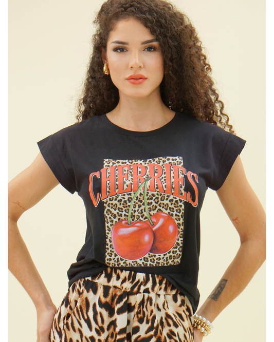 CHERRIES ANIMAL TEE